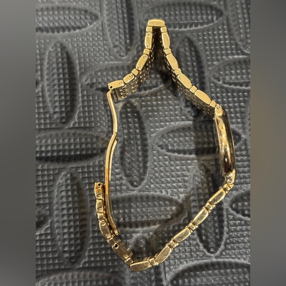 577. Raymond Weil Fidelio Black Dial With Double-Row Diamonds Gold Watch - Picture 15 of 16